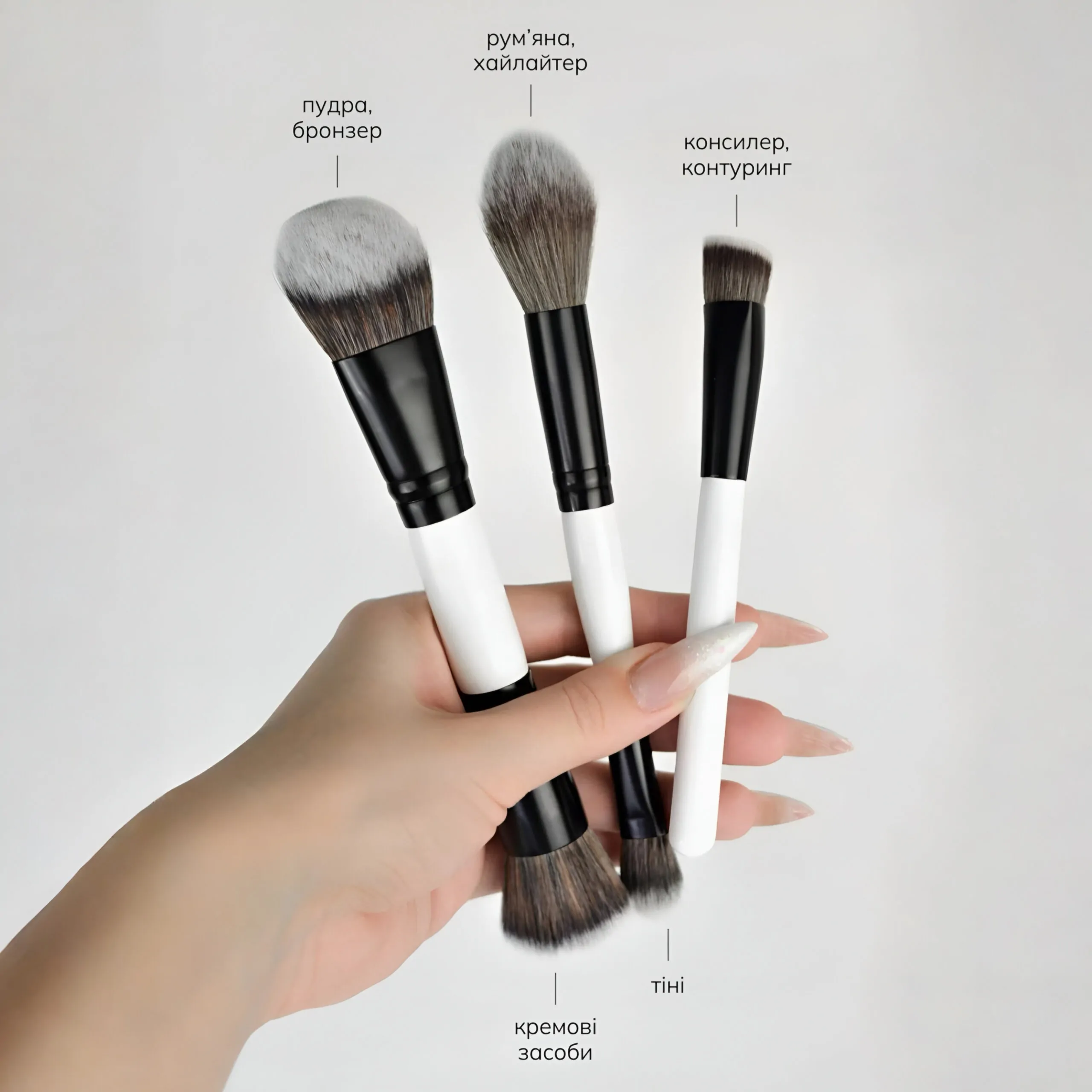 3 пензлі для макіжу MAANGE - Зображення 2